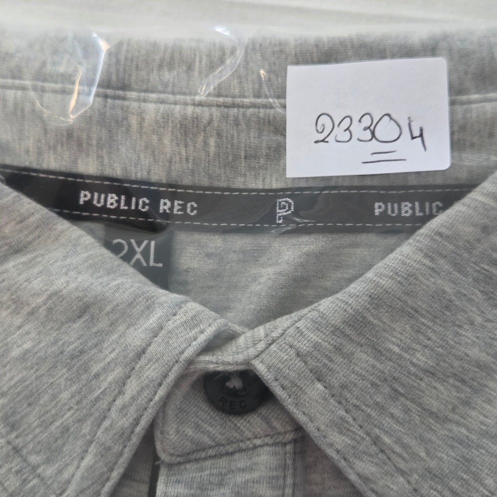 Public Rec Polo Shirt Men 2XL Gray Pima Cotton Blend Athleisure Golf Preppy Work - Picture 13 of 13